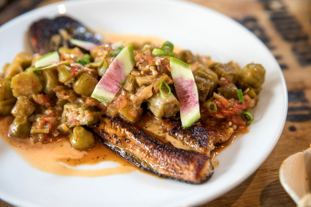 Beausoleil, Blacken Trout, Strawberry Salty Dog, 1.17.19 business lunch