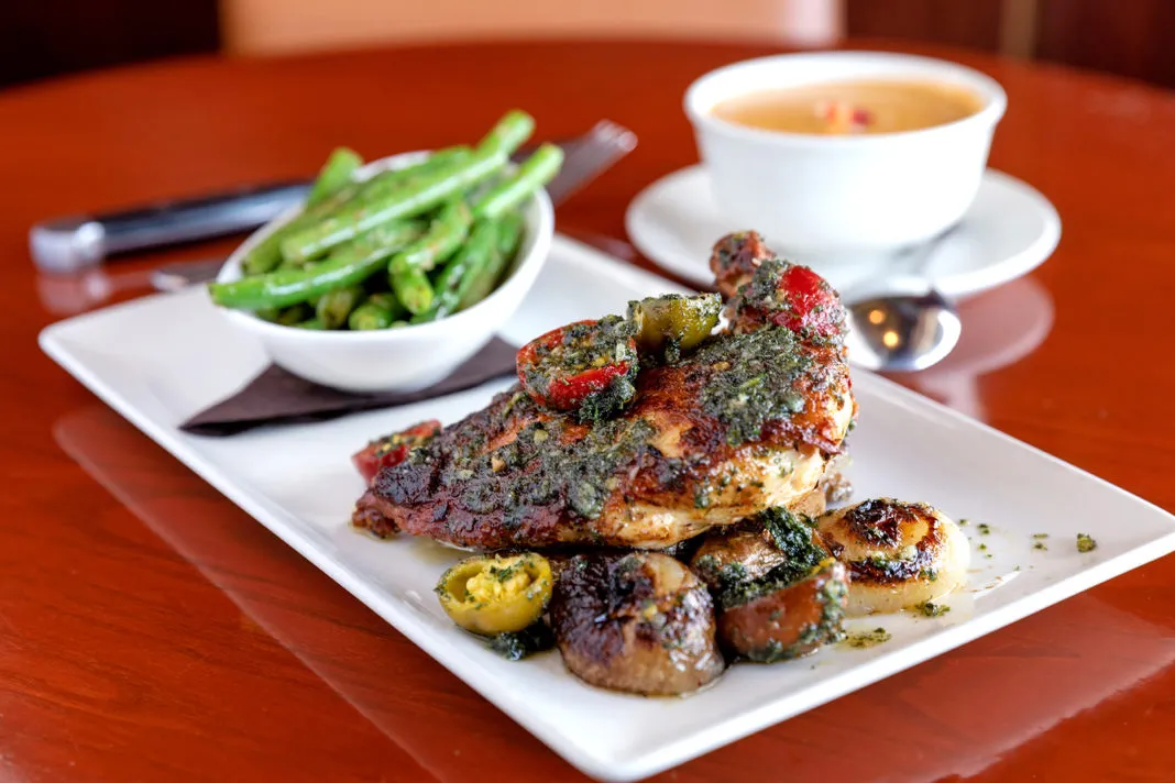 Sullivans, Herb Chicken, green beans, lobster bisque, Jeremiah Cornell 5.30.19 Business Lunch