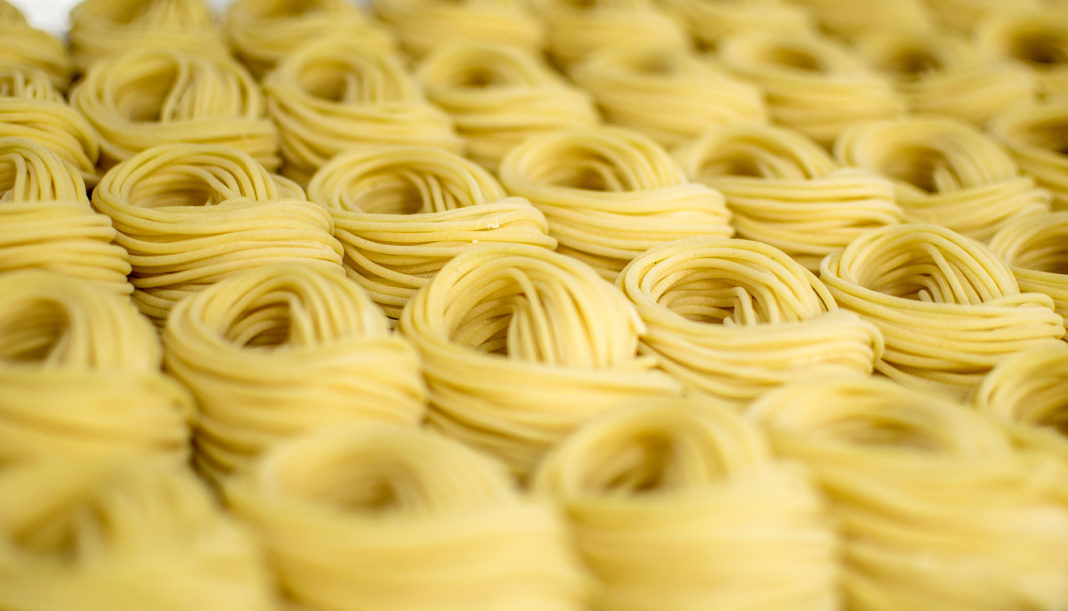 Close up of fresh pasta