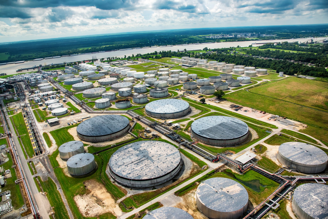 Crude Oil Storage Facility Aerial