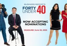 Nominations are now open for Business Report’s 2025 Forty Under 40