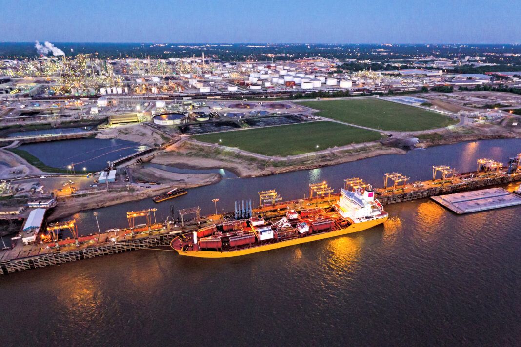 ExxonMobil BRRF aerial, loading dock